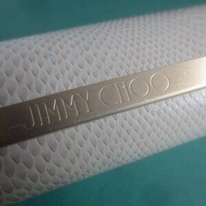 Jimmy Choo Faux Smooth Reptile Skin Design Sunglasses Case with Magnetic Closure